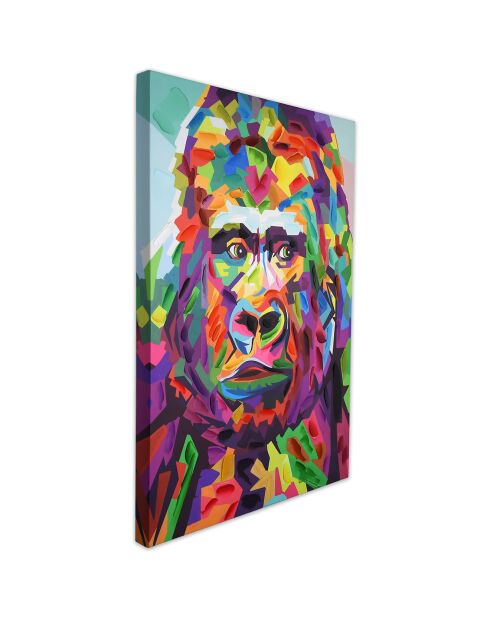 Tableau Orang-outan Pop Art multicolore - 70x50 cm