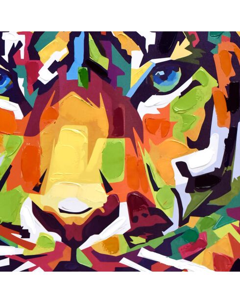 Tableau Tigre Pop Art multicolore - 70x50 cm