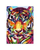 Tableau Tigre Pop Art multicolore - 70x50 cm