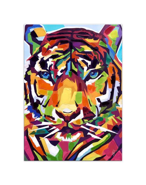 Tableau Tigre Pop Art multicolore - 70x50 cm