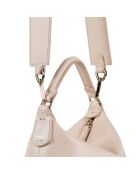 Sac à main en Cuir Mini Hobo Leonie Hanne X Liu Jo beige - 13x19x7.5 cm