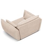 Fauteuil Kaelle Chenille beige - 128x100x85 cm