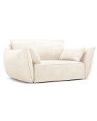 Fauteuil Kaelle Chenille beige clair - 128x100x85 cm