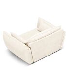 Fauteuil Kaelle Chenille beige clair - 128x100x85 cm