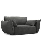 Fauteuil Kaelle Chenille gris foncé - 128x100x85 cm