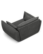 Fauteuil Kaelle Chenille gris foncé - 128x100x85 cm