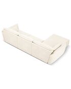 Canapé d'angle Gauche Kaelle Chenille 4 Places beige clair - 300x166x85 cm