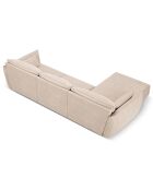 Canapé d'angle Gauche Kaelle Chenille 4 Places beige - 300x166x85 cm