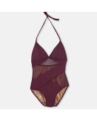 Maillot de bain 1 Pièce Olivia rouge bordeaux