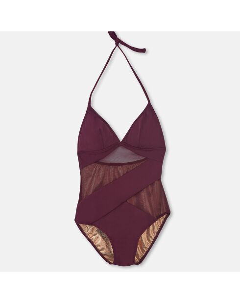 Maillot de bain 1 Pièce Olivia rouge bordeaux