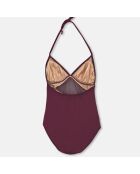 Maillot de bain 1 Pièce Olivia rouge bordeaux