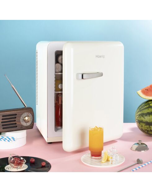 Mini-réfrigérateur pose libre vintage beige