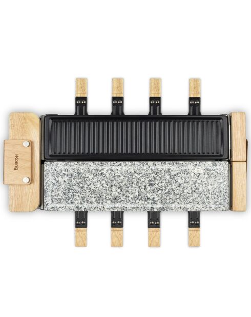 Raclette WOD pierre et grill bois/noir