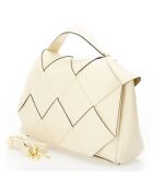 Borsa a mano Enyo in pelle beige - 30x12x23 cm