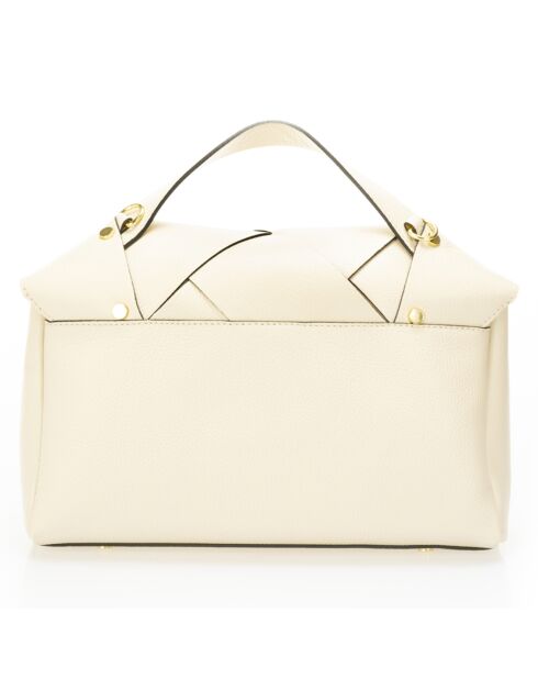 Borsa a mano Enyo in pelle beige - 30x12x23 cm