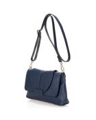 Borsa a tracolla Hannah in pelle blu scuro - 24x6x17 cm