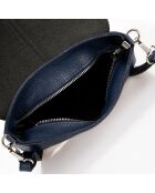 Borsa a tracolla Hannah in pelle blu scuro - 24x6x17 cm