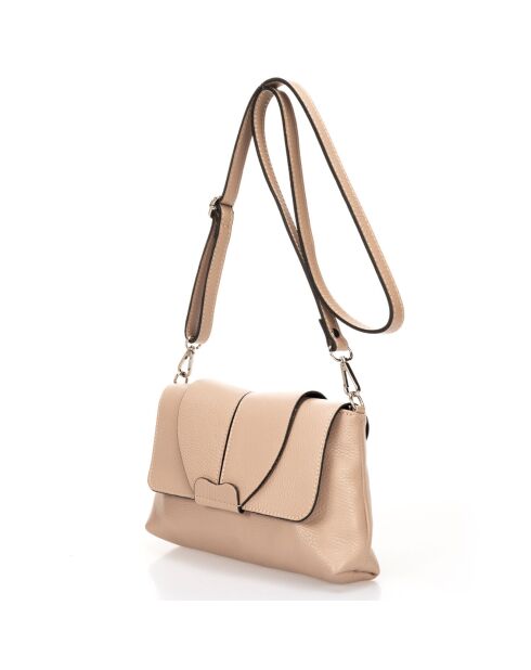 Schultertasche Hannah aus Leder in Nuderosa - 24x6x17 cm