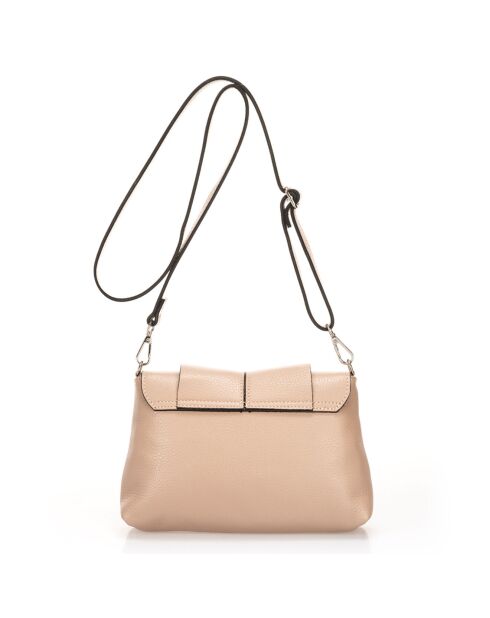 Schultertasche Hannah aus Leder in Nuderosa - 24x6x17 cm