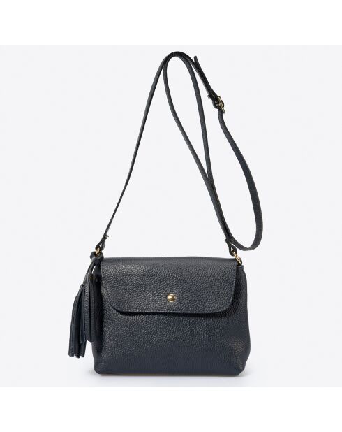 Borsa a tracolla Arya in pelle blu notte - 24x6x17 cm