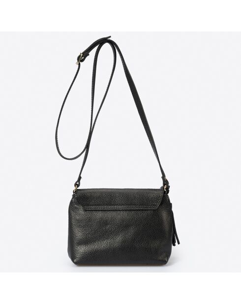 Sac bandoulière en Cuir Arya noir - 20x10x22 cm