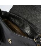 Sac bandoulière en Cuir Arya noir - 20x10x22 cm