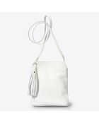 Pochette bandoulière en Cuir Eva blanche - 20x10x22 cm