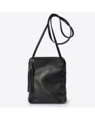 Bolso de hombro de piel Eva negro - 26x9x22 cm