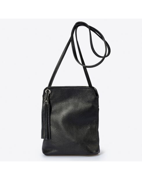 Bolso de hombro de piel Eva negro - 26x9x22 cm