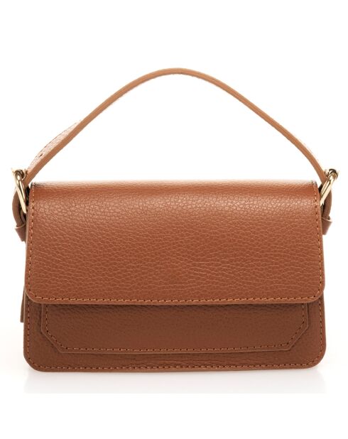 Sac à main en Cuir Grace cognac - 26x9x22 cm