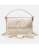 Bolso Grace Platinum de piel metalizada - 19x4x14 cm
