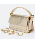 Bolso Grace Platinum de piel metalizada - 19x4x14 cm