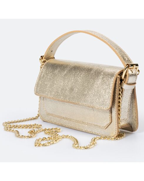 Bolso Grace Platinum de piel metalizada - 19x4x14 cm