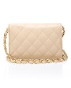 Bolso de hombro Adèle de piel acolchada rosa nude - 17x16x20 cm