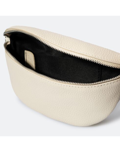 Marsupio Selene in pelle beige - 23x1x15 cm