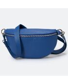 Sac banane en Cuir Selene bleu - 23x1x15 cm