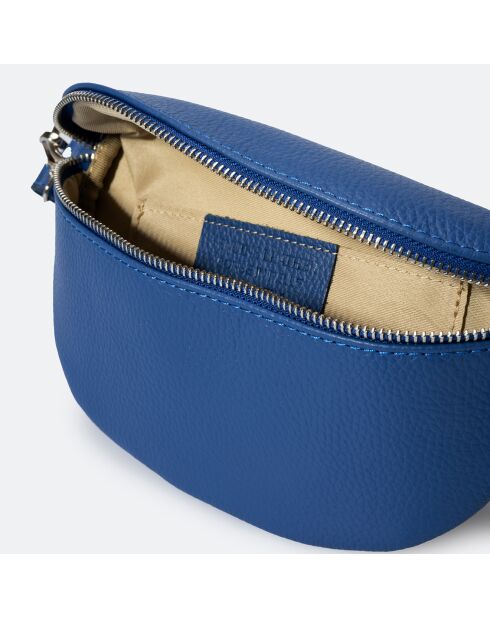 Sac banane en Cuir Selene bleu - 23x1x15 cm