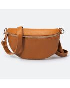Selene Braune Gürteltasche aus Leder - 23x1x15 cm