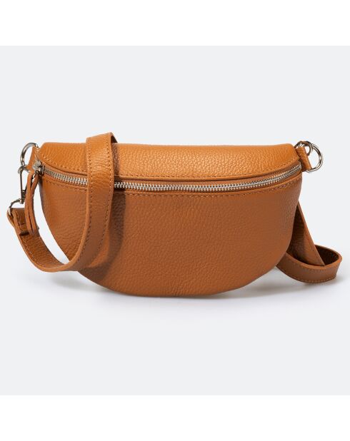 Selene Braune Gürteltasche aus Leder - 23x1x15 cm