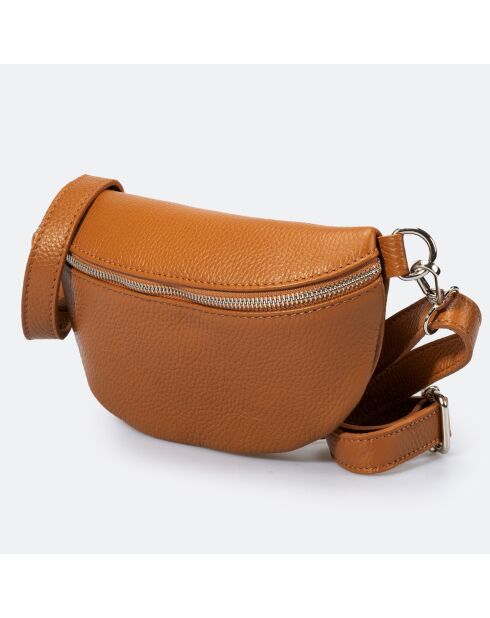 Selene Braune Gürteltasche aus Leder - 23x1x15 cm