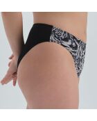 Bas de maillot de bain Alexandra noir/blanc