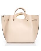 Borsa a mano in pelle River rosa pallido - 26x2x18 cm