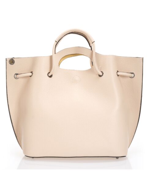 Borsa a mano in pelle River rosa pallido - 26x2x18 cm