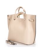 Borsa a mano in pelle River rosa pallido - 26x2x18 cm