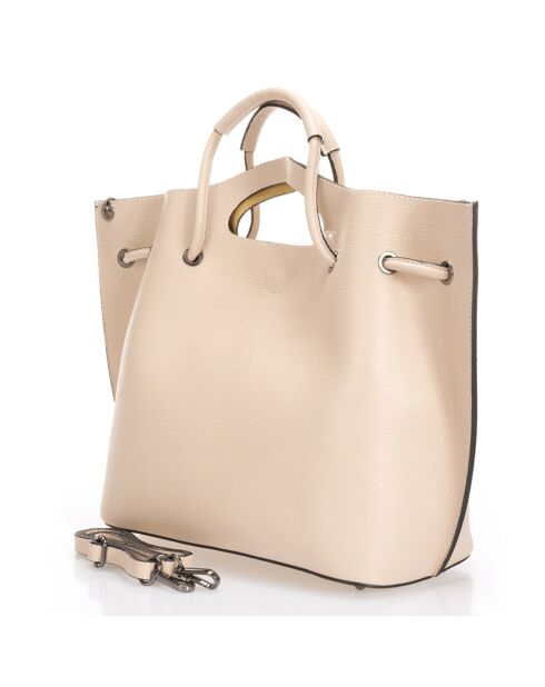 Borsa a mano in pelle River rosa pallido - 26x2x18 cm