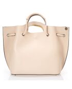 Borsa a mano in pelle River rosa pallido - 26x2x18 cm