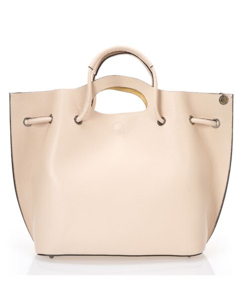 Borsa a mano in pelle River rosa pallido - 26x2x18 cm