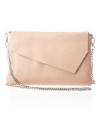 Bandolera de piel Mina rosa claro - 26x2x18 cm