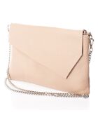 Bandolera de piel Mina rosa claro - 26x2x18 cm