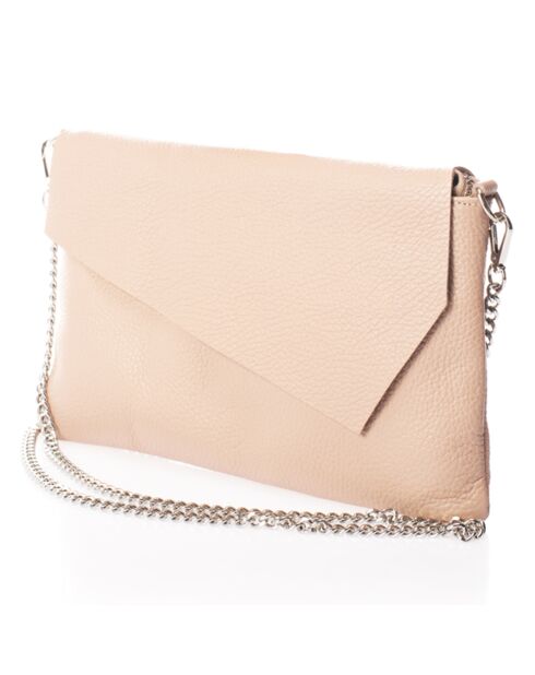 Borsa a tracolla Mina in pelle rosa chiaro - 26x2x18 cm